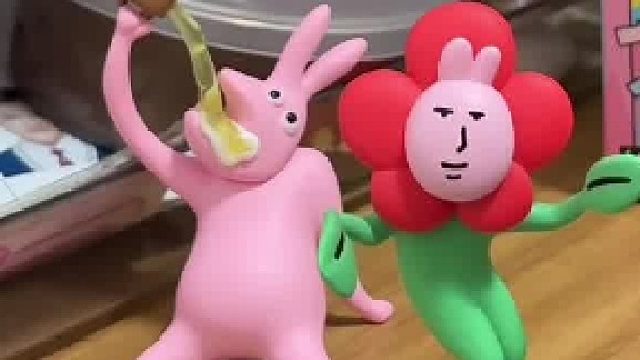 粉红抽象兔子盲盒