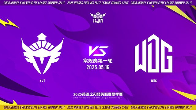 2025HEL精英联赛夏季赛｜5月16日 常规赛第一轮 YVT VS WDG 第二局 英魂之刃