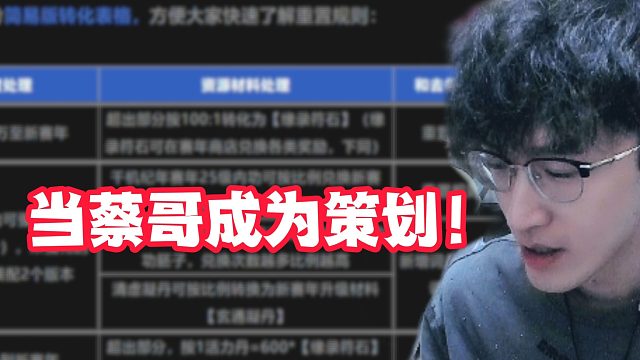 当蔡哥成为策划！