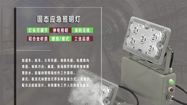 固态应急灯NFC9178铝合金壳体壁式安装应急10小时LED可旋转灯头
