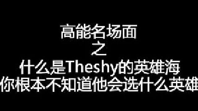 什么是Theshy的英雄海？根本不知道他上路会选什么英雄  (1)