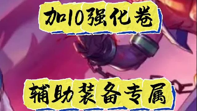辅助装备专属 10强化卷