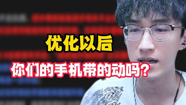 优化以后你们的手机带的动吗？