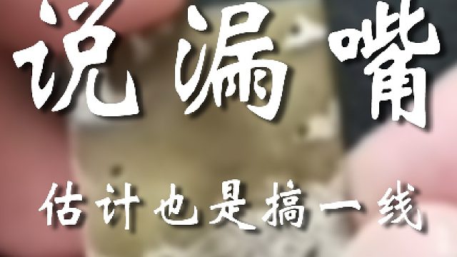 说漏嘴了吧老弟