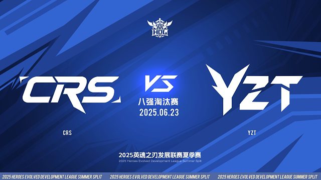 2025HDL发展联赛夏季赛 ｜6月23日 八强淘汰赛 CRS VS YZT 第二局 英魂之刃