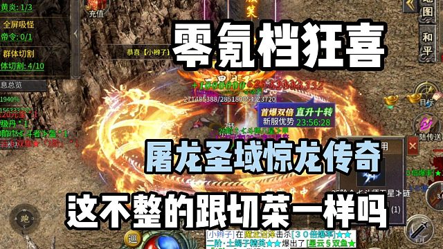 零氪档狂喜，范围收割屠龙圣域惊龙传奇，这不整的跟切菜一样吗