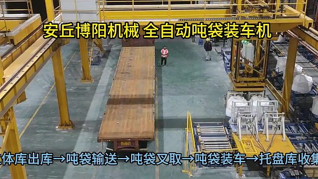 碳酸钙吨包自动装车系统 吨袋全自动装车机现场应用