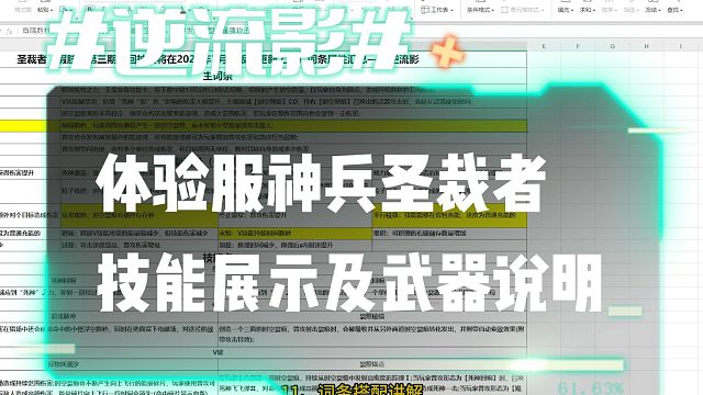逆流影998：体验服神兵圣裁者技能展示及武器说明