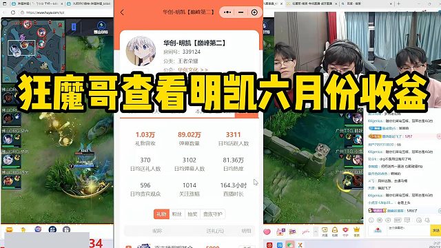 狂魔哥查看明凯六月份收益