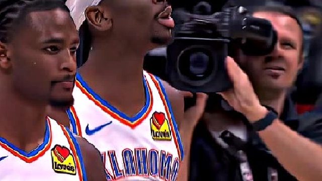 素材 雷霆队战胜掘金，系列赛2比2打平