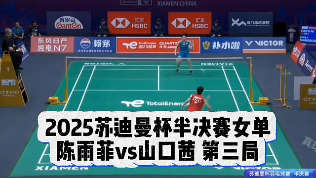 2025苏迪曼杯半决赛女单，陈雨菲vs山口茜 第三局