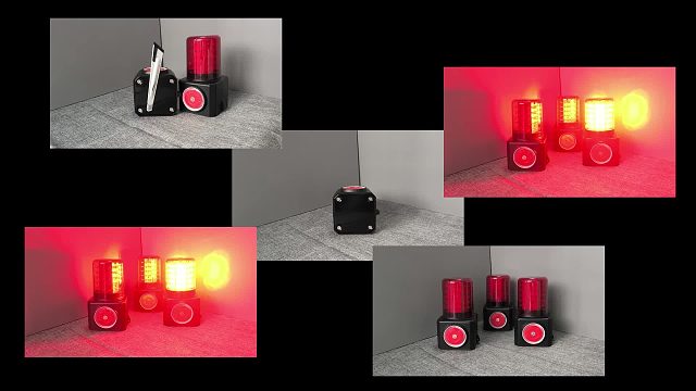 LED频闪爆闪强磁吸充电多功能声光报警器FL4870一体化声光报警器