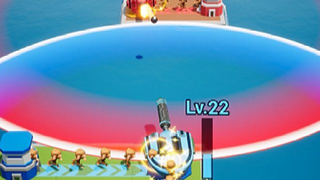 安装升级大炮进行海上炮战