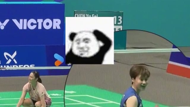 陈雨菲直落两局晋级16强 球拍不慎脱手但仍然得分，把自己也打笑了