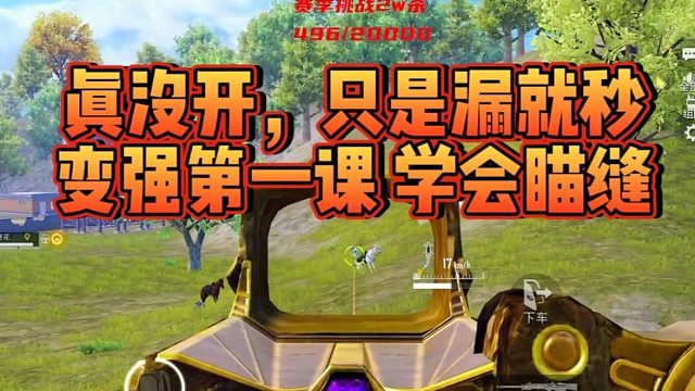 【盛世-昨天】真没开，只是漏就秒变强第一课 学会瞄缝