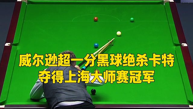 威尔逊超一分黑球绝杀卡特，夺得上海大师赛冠军