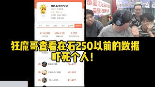狂魔哥查看在石250以前的數(shù)據(jù)嚇?biāo)纻€(gè)人！
