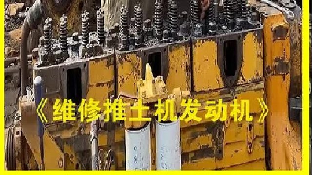 巴基斯坦老师傅维修推土机发动机