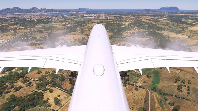 汉莎航空空客A350降落撒丁岛奥尔比亚机场