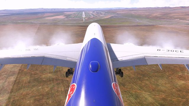 南航空客A350降落乌兰巴托国际机场