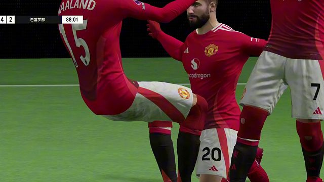 5脚，哈兰德胸部停球抽射