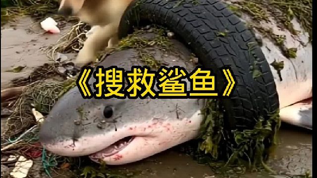 救援搁浅的鲨鱼