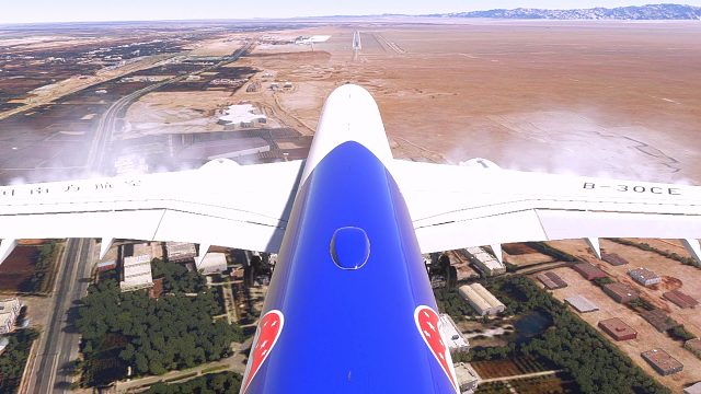 南航空客A350降落敦煌莫高国际机场