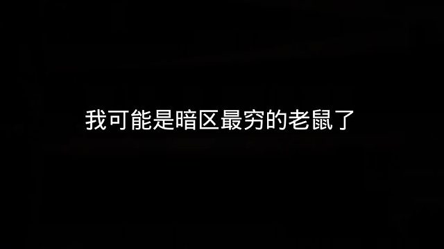 我可能是暗区最穷的老鼠了