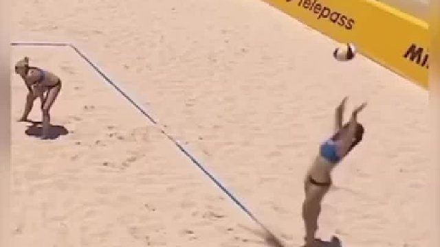 女子沙滩排球不得不承认超人有时候的确存在