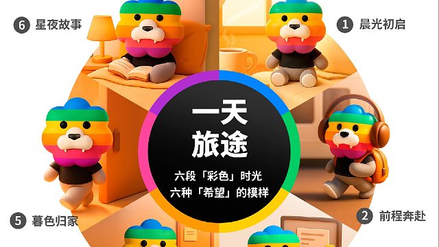 把「希望」设计成，能陪你出发的模样，彩虹狮花湾毛绒玩具