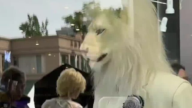 漫展遇到一个兽面人身的角色，原来帅是不分物种的！！！！  ​​​