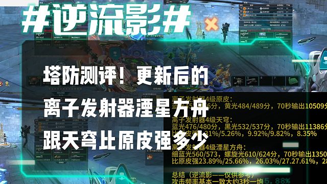 逆流影1045：塔防测评！更新后的离子发射器湮星方舟跟天穹比原皮强多少