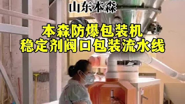 本森防爆包装机稳定剂阀口包装流水线