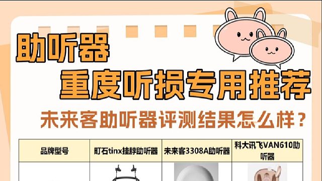 未来客助听器评测结果咋样？什么牌子的助听器效果最好？选购必看