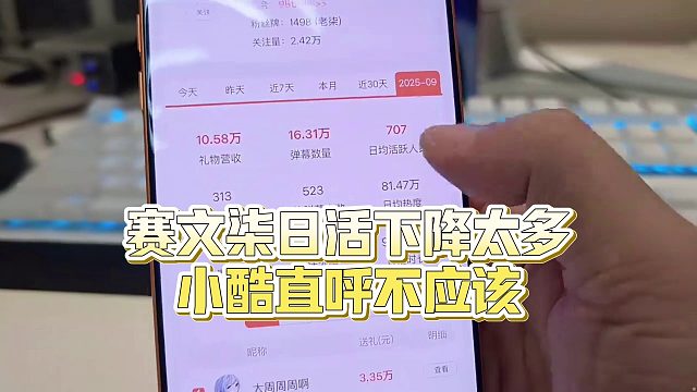 【小小小酷哥】赛文柒日活下降太多，小酷直呼不应该