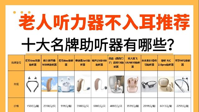 助听器多少钱的好用？十大名牌助听器有哪些？高性价比