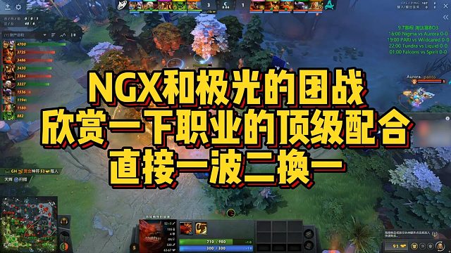 【Maybe】NGX和极光的团战，欣赏一下职业的顶级配合，直接一波二换一
