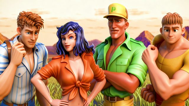 三个人一起玩《恐龙快打》，最高难度一命通关