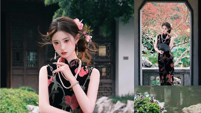 在苏州耗时两小时 这套旗袍妆造真的超绝！