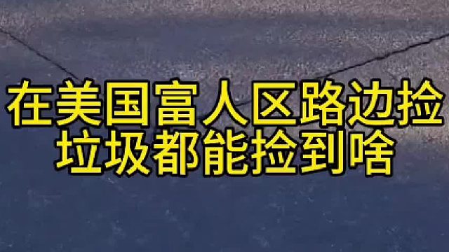 在美国富人区路边捡垃圾都能捡到啥