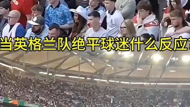 当英格兰绝平球迷什么反应