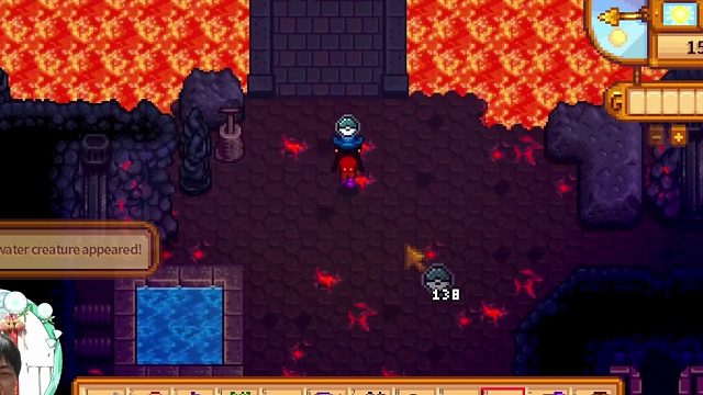 【星露谷物语】火山顶抓了不少宝可梦！