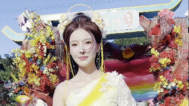 金秋旅游季，福山逍遥行，东莞观音山巧遇七仙女游园赏景，一秒穿越仙侠剧！