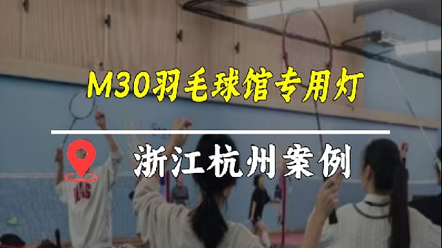 浙江杭州羽毛球馆专用灯众体M30安装效果