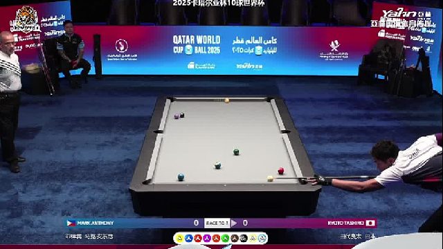 卡塔尔亚林10球世界杯第二天，超精彩的台球赛事!