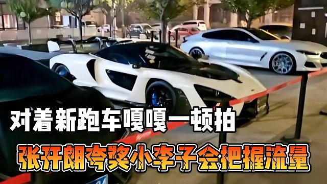 张开朗夸奖小李子会把握流量，对着新跑车嘎嘎一顿拍