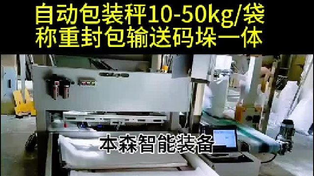 自动包装秤称重封包输送码垛一体机