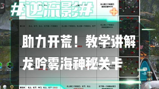 逆流影1058：助力开荒！教学讲解龙吟雾海神秘关卡
