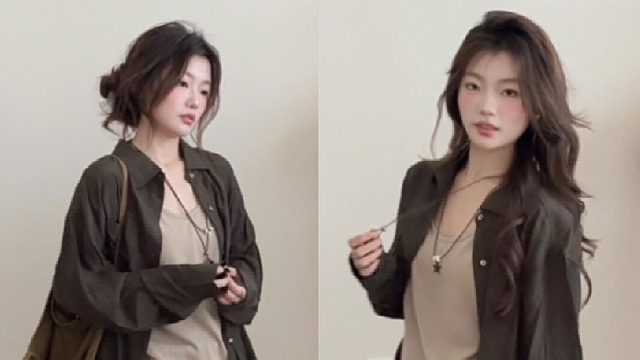 低饱和早秋清冷感衬衫搭配～