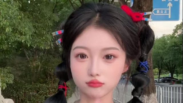 鞠姐双马尾新造型好可爱～